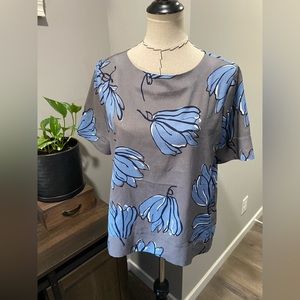 The Limited blouse in blue and grey. Women’s size L